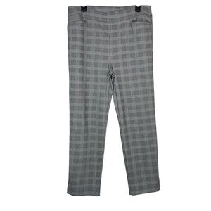 Chico's Brigitte Slim Ankle Pants Glen Plaid Size 12 Stretch